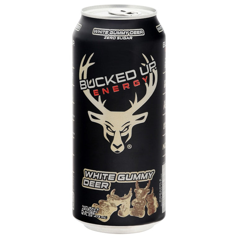 Bucked Energy White Gummy Deer 473ml