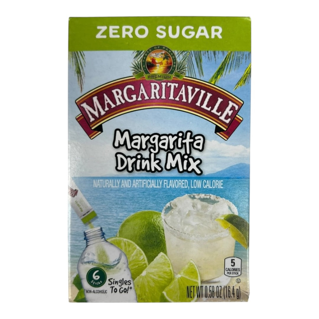 Margaritaville Zero Sugar Margarita Drink Mix Singles To Go 6 Sticks (16.4g)