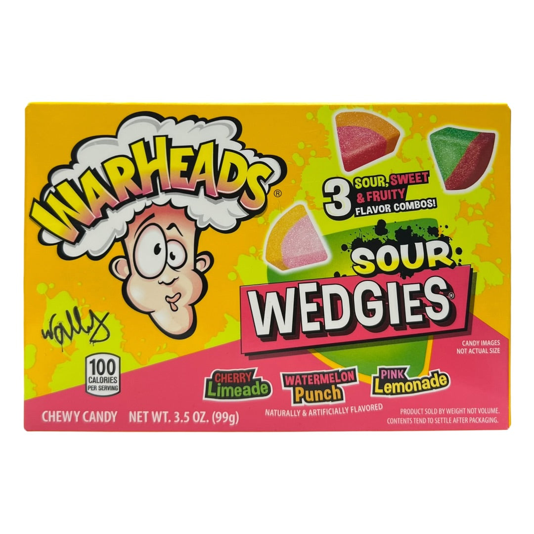 Warheads Sour Wedgies Chewy Candy Theatre Box 99g
