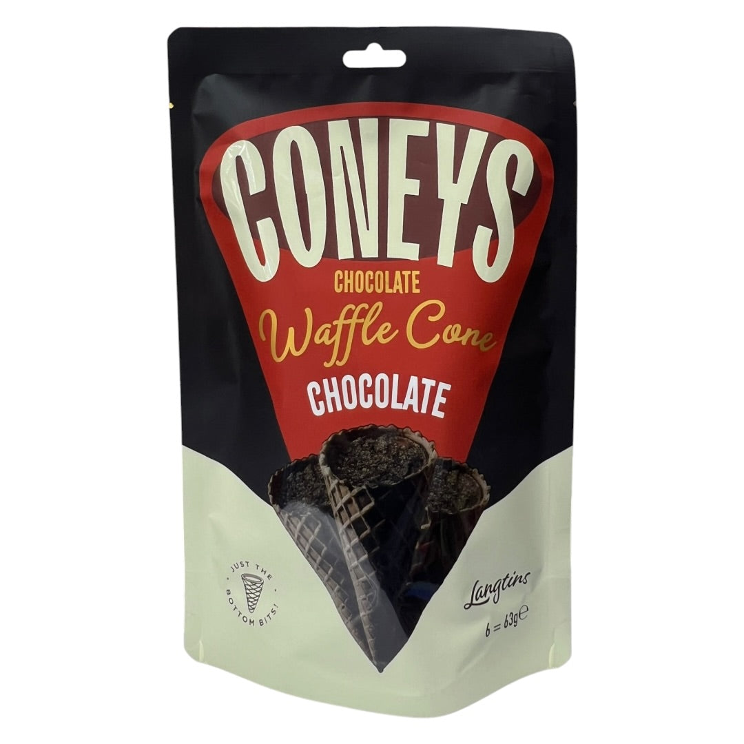 Langtins Coneys Chocolate Waffle Cone Bites 63g (6 Cones)