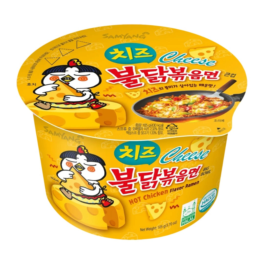 Samyang Buldak Cheese Hot Chicken Flavour Ramen Big Bowl 105g