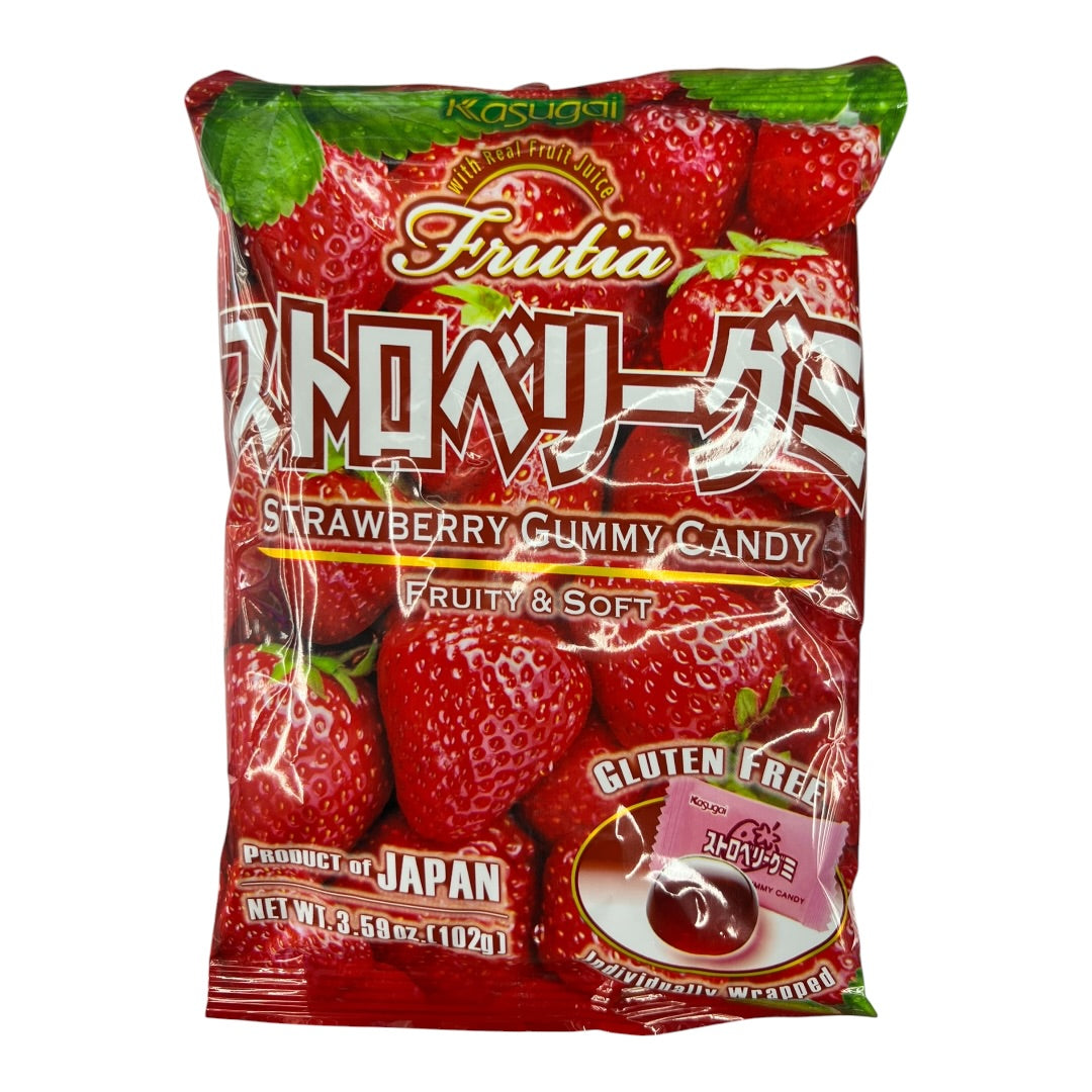 Kasugai Frutia Strawberry Gummy Candy 102g