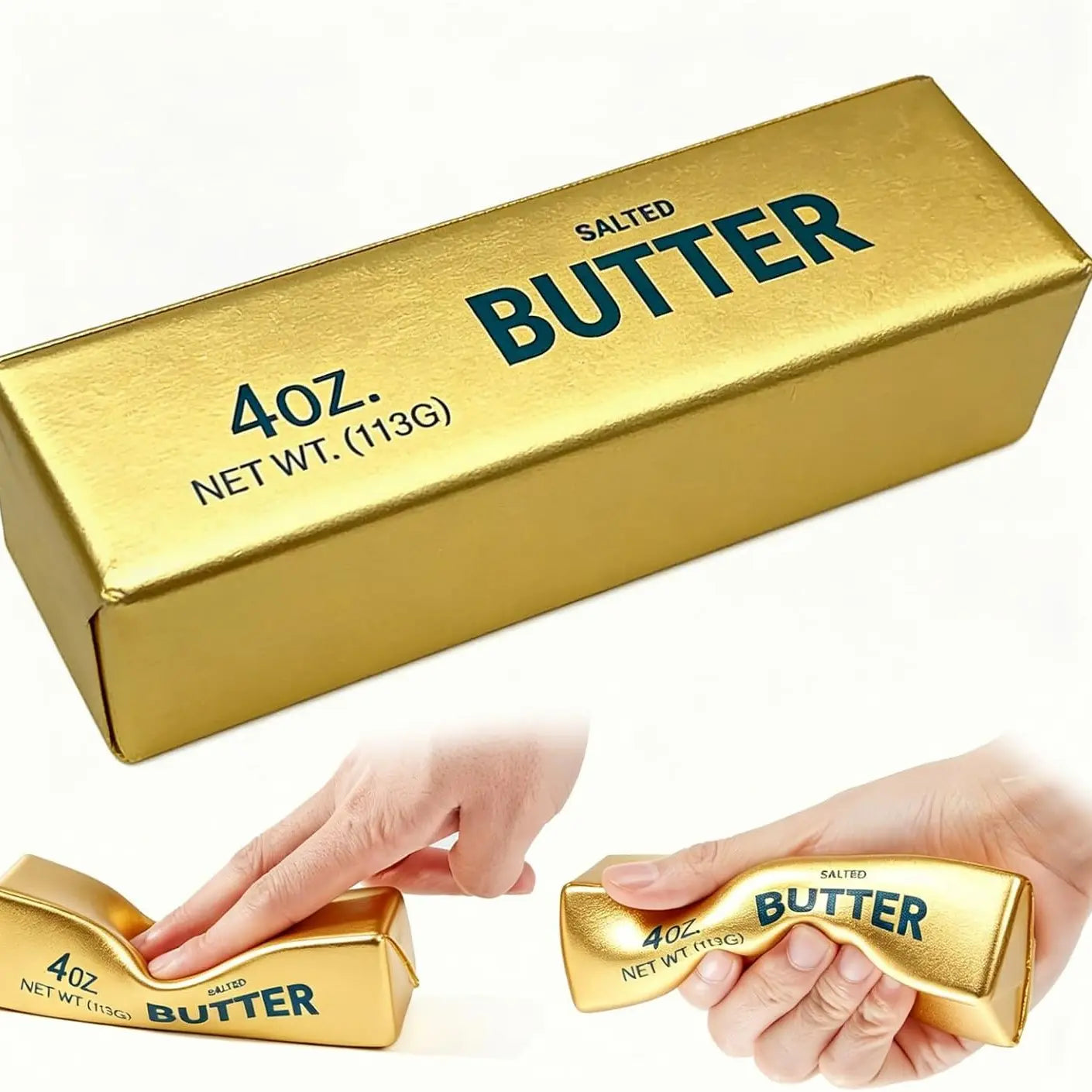 Gold Salted Butter Squishy Stress Toy 113g