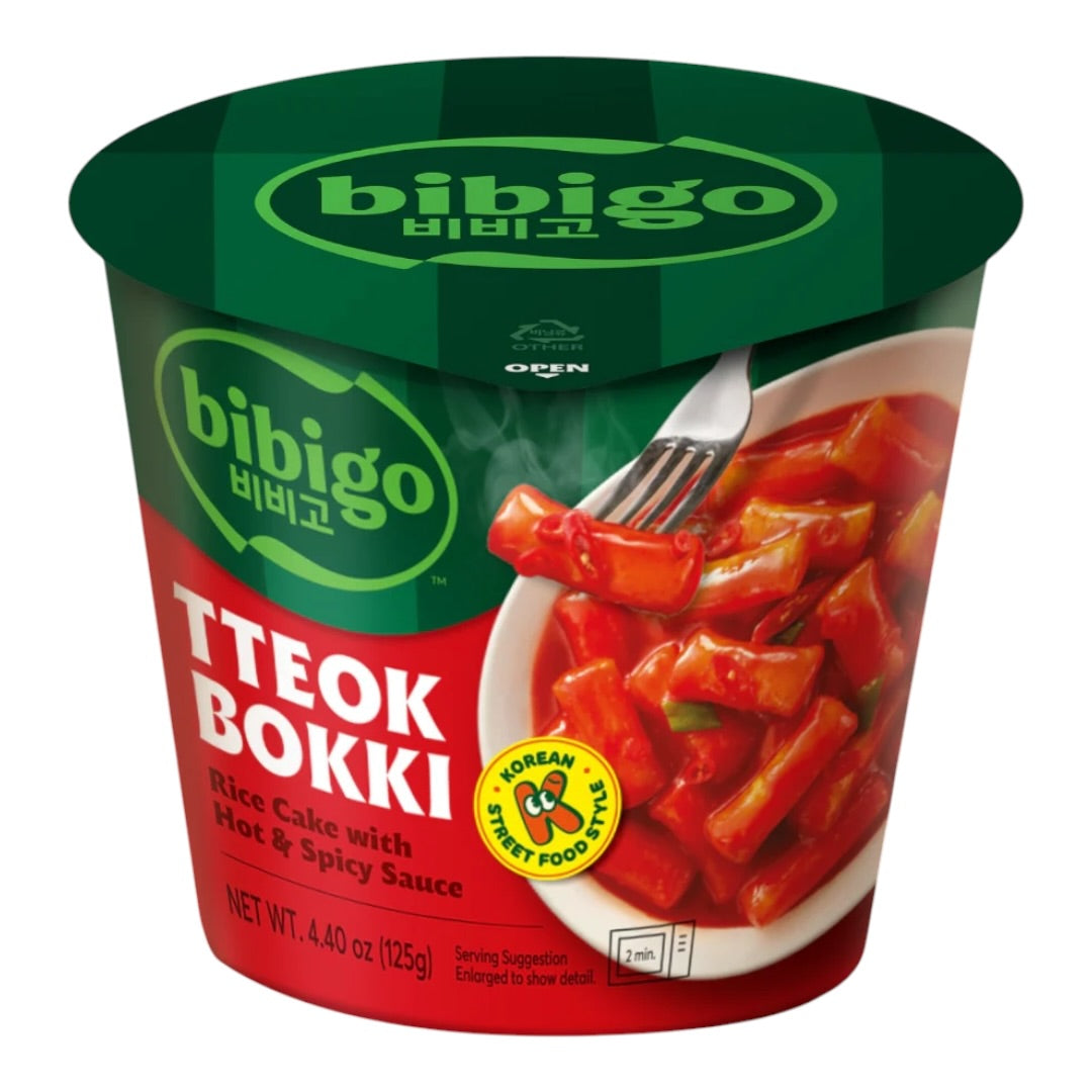Bibigo Tteokbokki Rice Cake with Hot & Spicy Sauce Cup 125g