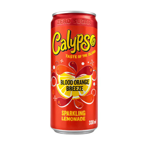 Calypso Blood Orange Breeze Zero Sugar Sparkling Lemonade 330ml