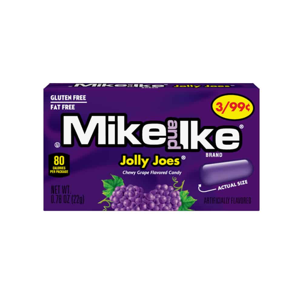 Mike and Ike Jolly Joes Grape Chewy Candy 22g