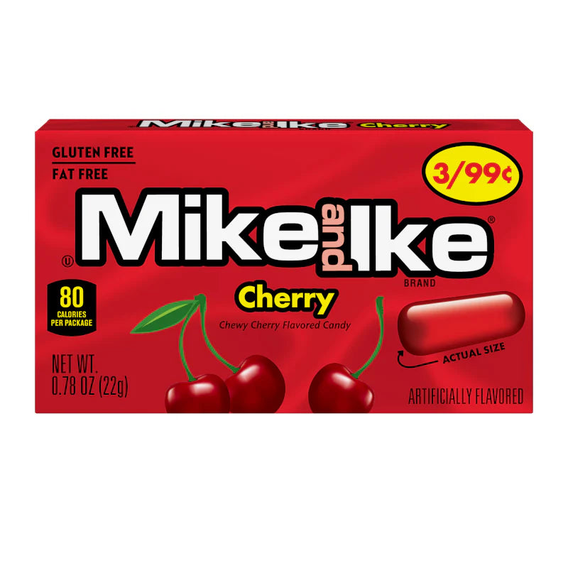 Mike and Ike Cherry Chewy Candy 22g