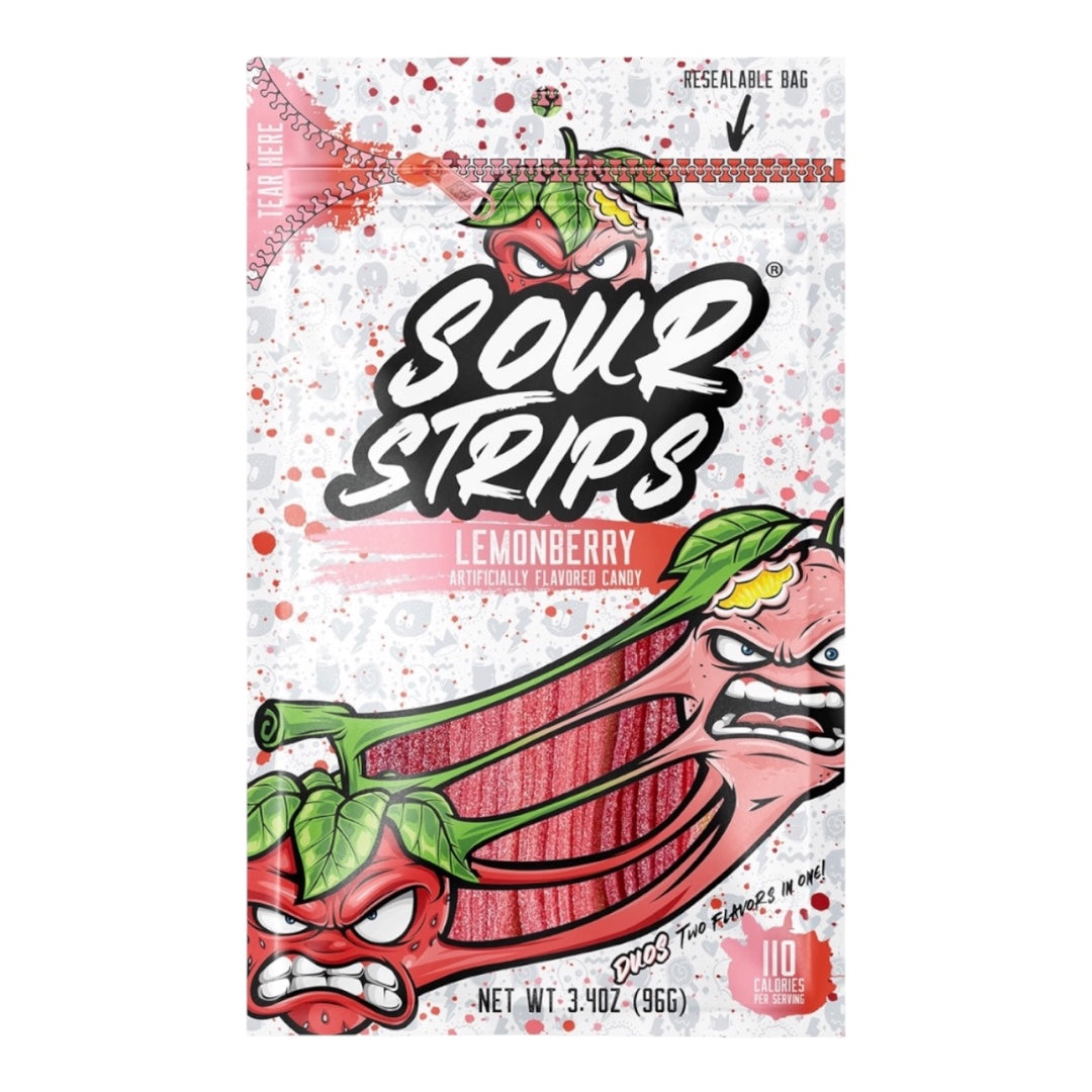 Sour Strips Lemonberry Candy 96g