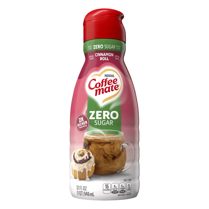Coffee mate Zero Sugar Cinnamon Roll Coffee Creamer 946ml