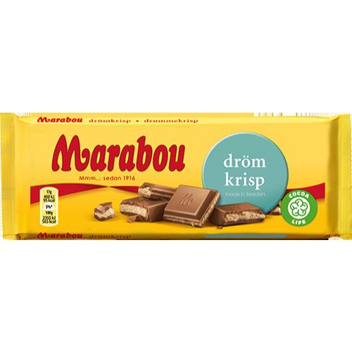 Marabou Drom Krisp (Hazelnut Nougat) Chocolate Block (Sweden) 100g