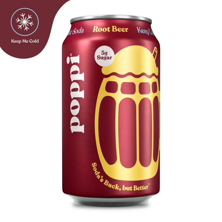 Poppi Pre Biotic Soda Root Beer 355ml