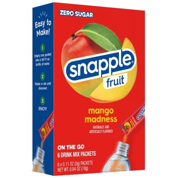 Snapple Mango Madness Singles To Go 18g