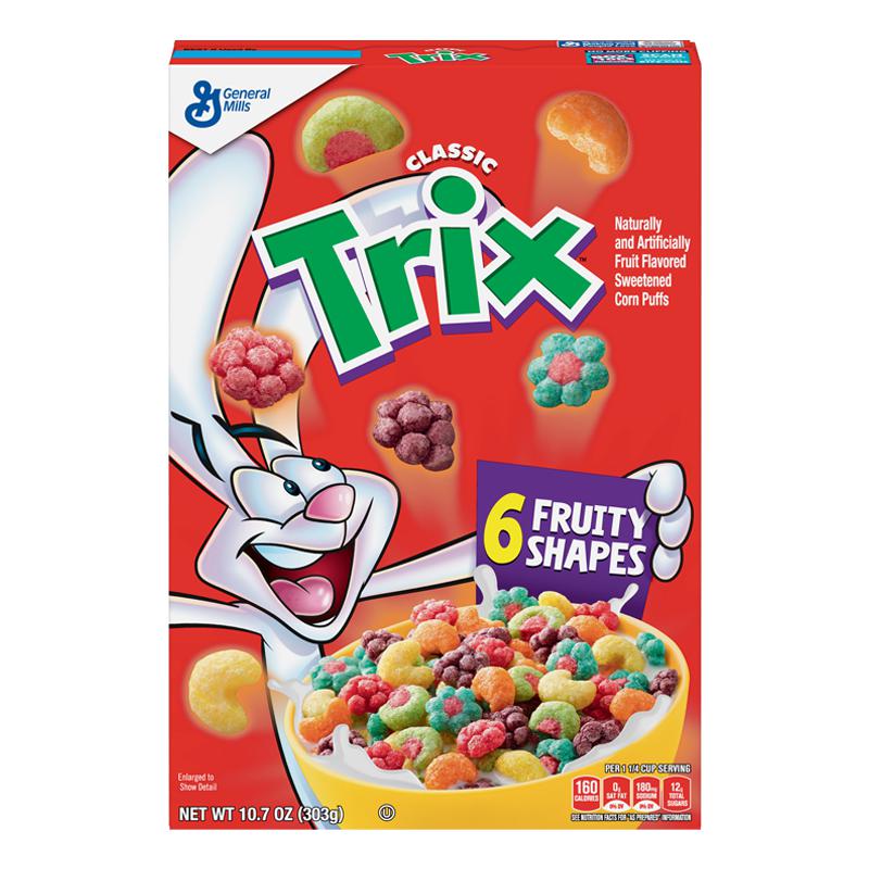 Trix Fruity Shapes Cereal (Canada) 303G DAMAGED BOX