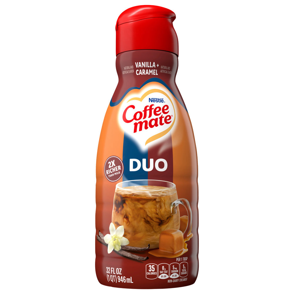 Coffee mate Duo Vanilla and Caramel Creme Coffee Creamer 946ml