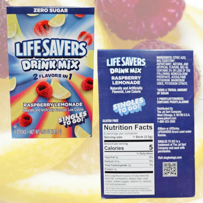 Singles-To-Go Lifesavers Raspberry Lemonade 14.7g