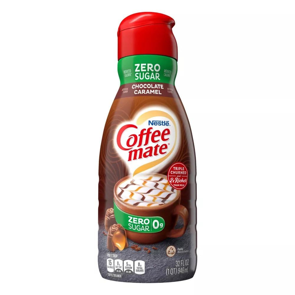 Coffee mate Zero Sugar Chocolate Caramel Creme Coffee Creamer 946ml