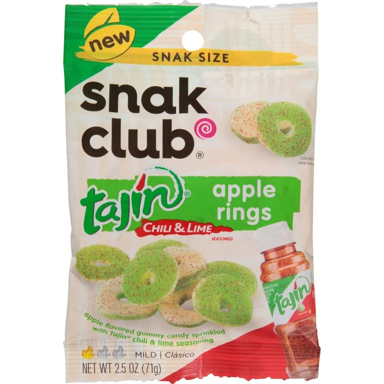 Snak Club Tajin Chili and Lime Apple Rings 71g