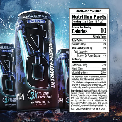 C4 Energy Sour Blue Razzilla 473ml