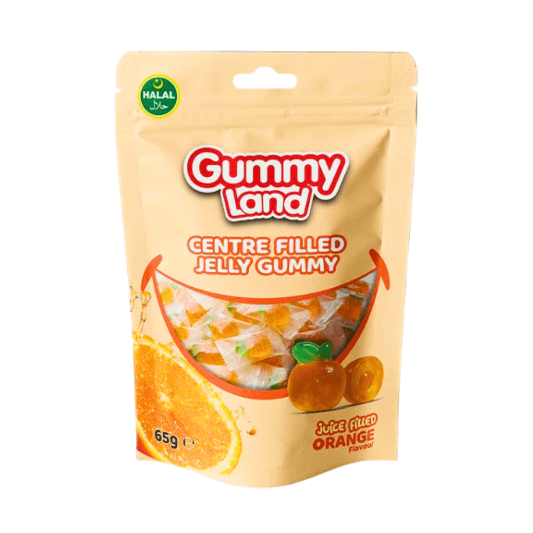 Gummy Land Centre Filled Jelly Gummy Orange 65g