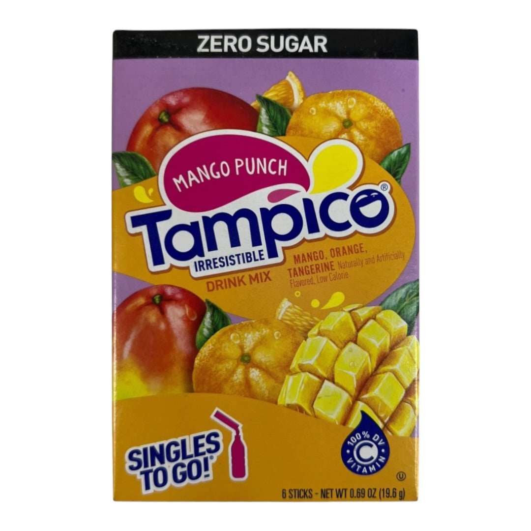 Tampico Mango Punch Singles To Go Zero Sugar Drink Mix 19.6g (8 Sticks)