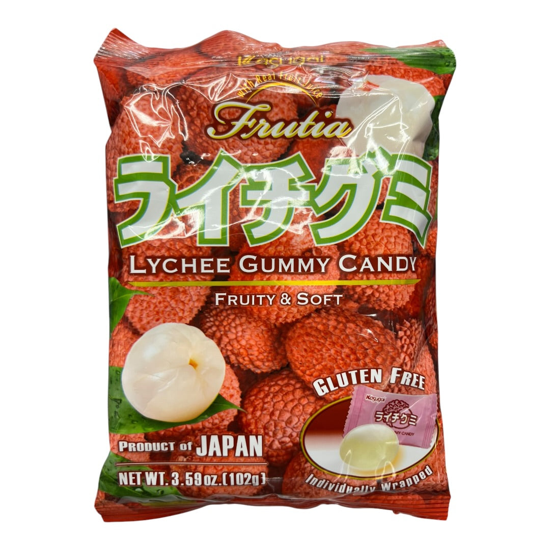 Kasugai Frutia Lychee Gummy Candy 102g