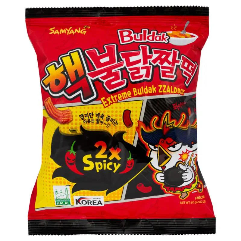 Samyang Buldak Extreme Zzaldduk 2x Spicy Mochi Snack 80g
