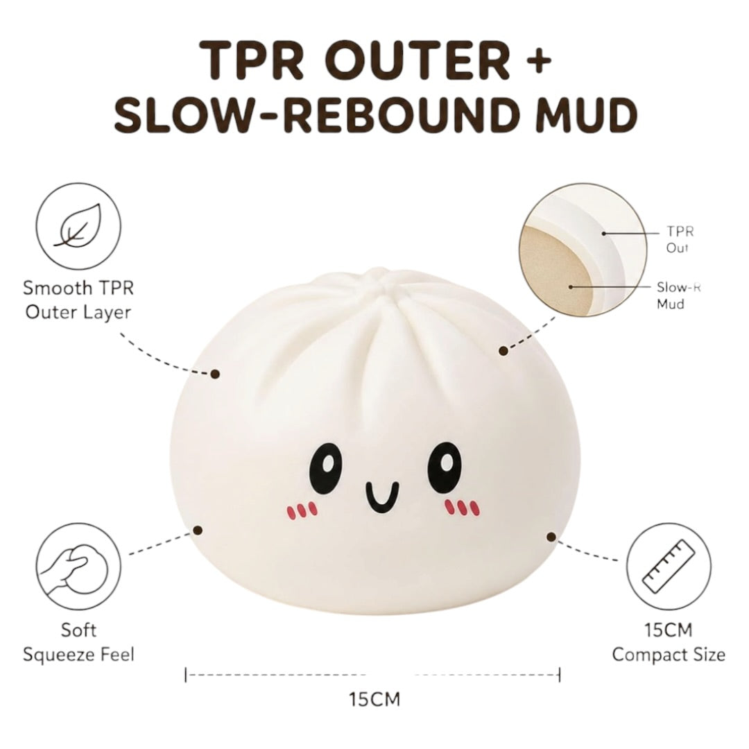 Dimsum Bao Night Light – Glowing Dumpling Lamp (15cm)