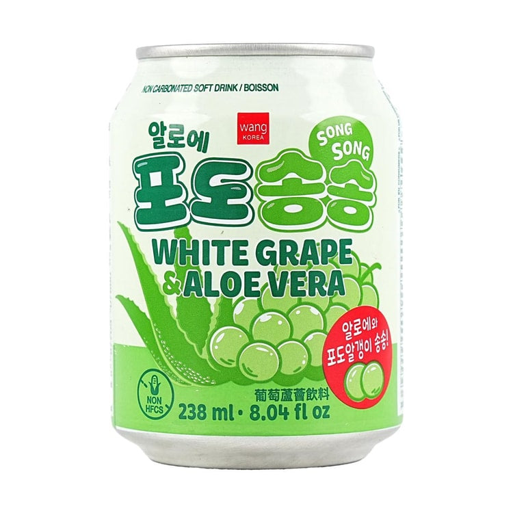 Wang Korea Song Song White Grape &amp; Aloe Vera Drink (238ml)
