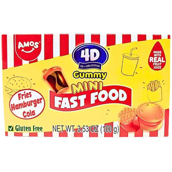 Amos 4D Gummy Mini Fast Food 100g