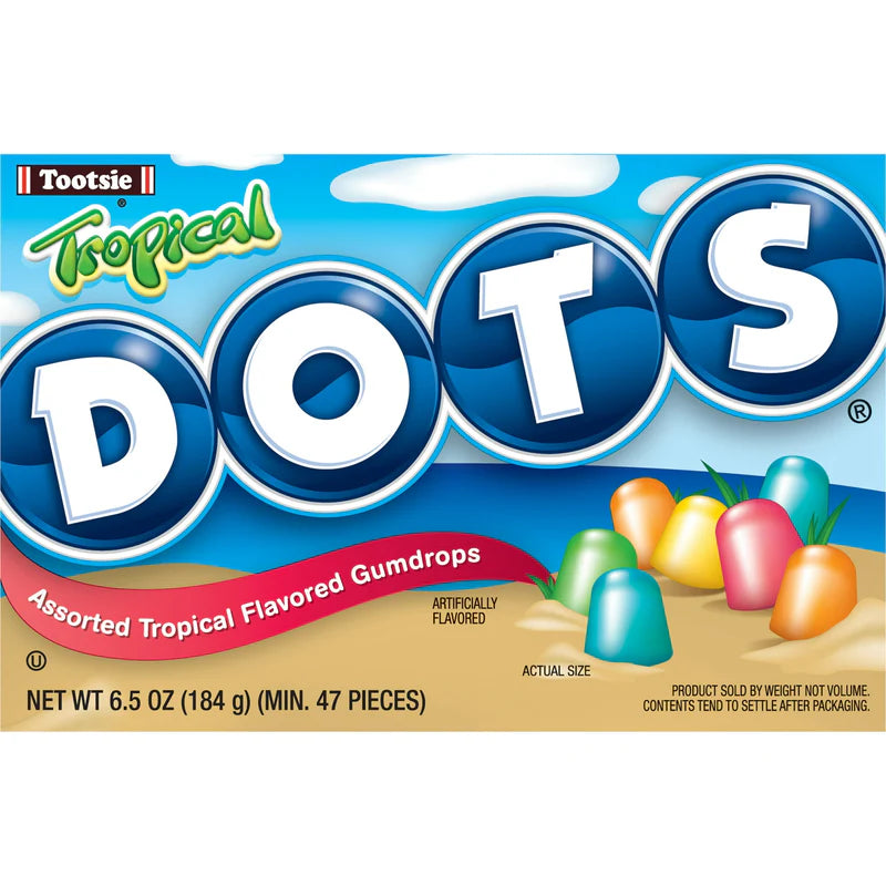Tootsie Dots Tropical Assorted Flavoured Gumdrops 184g