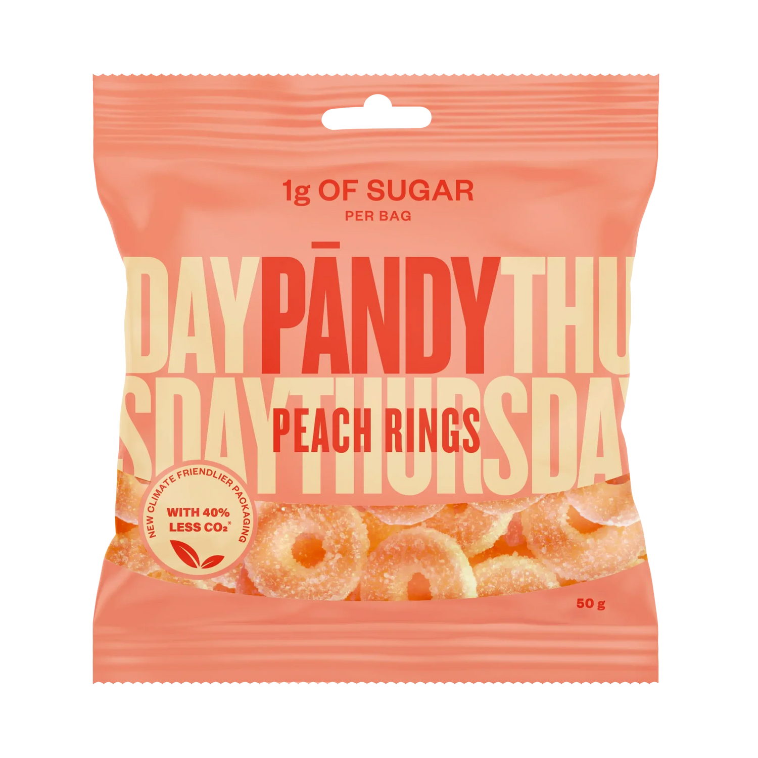 Pändy Peach Rings Candy 50g (Sweden)