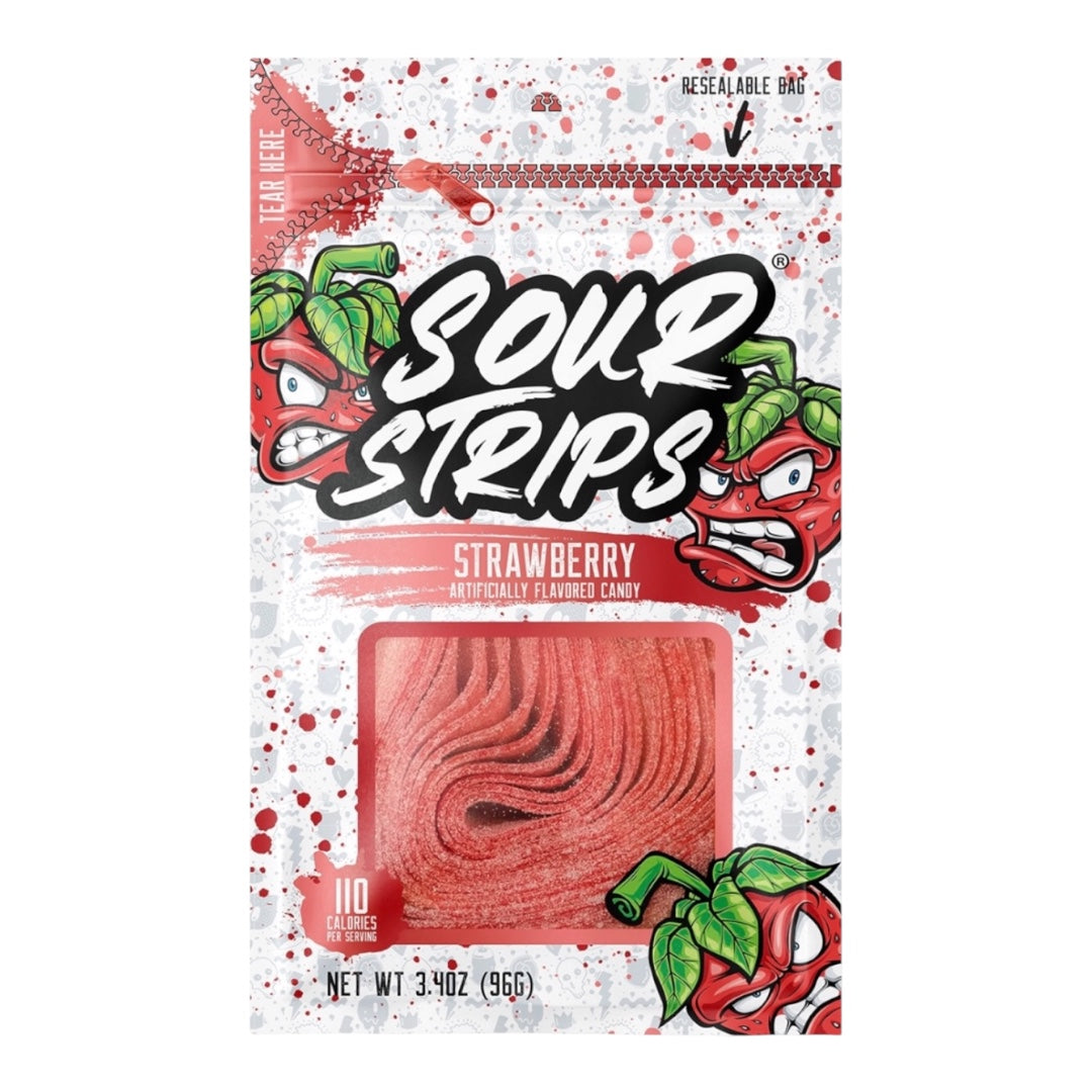 Sour Strips Strawberry Candy 96g