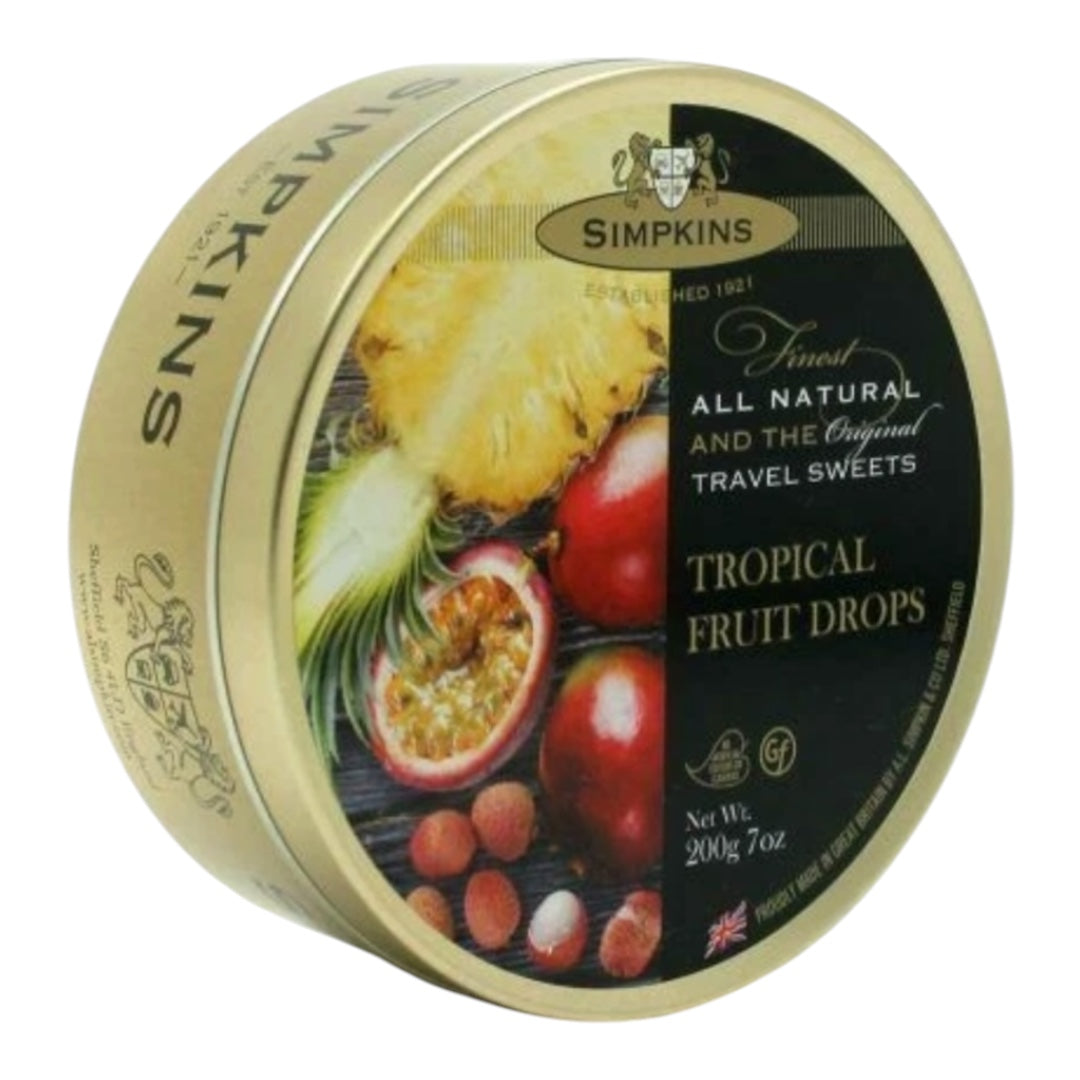Simpkins Tropical Fruit Drops Travel Sweets 200g