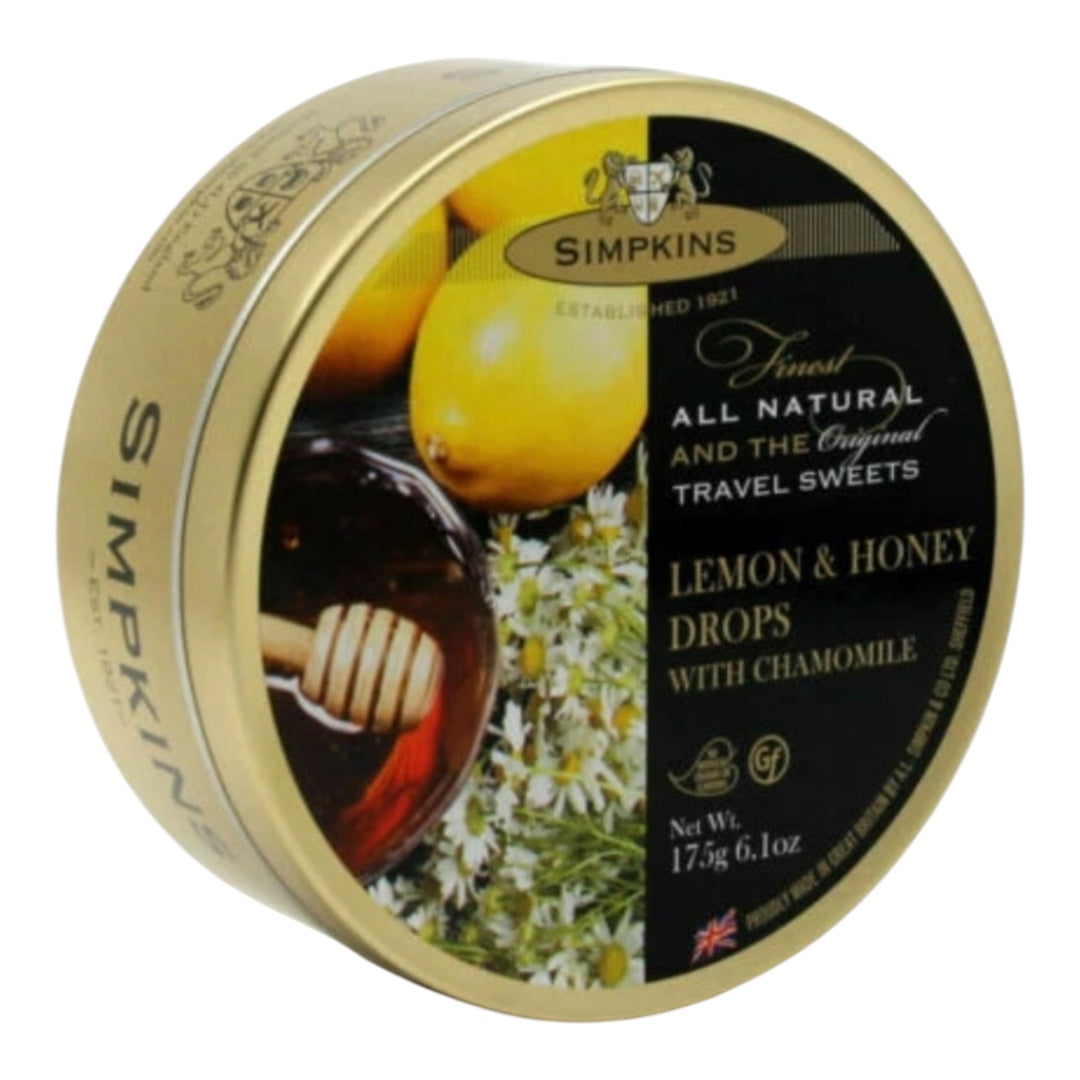 Simpkins Lemon &amp; Honey Drops with Chamomile Travel Sweets 175g