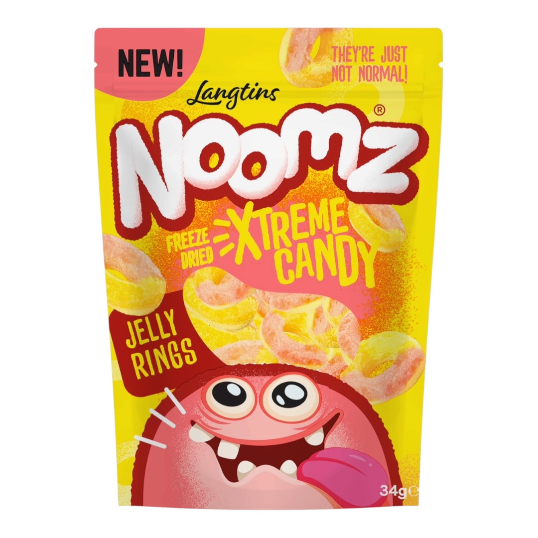 Langtins Noomz Freeze Dried Xtreme Candy Jelly Rings 34g