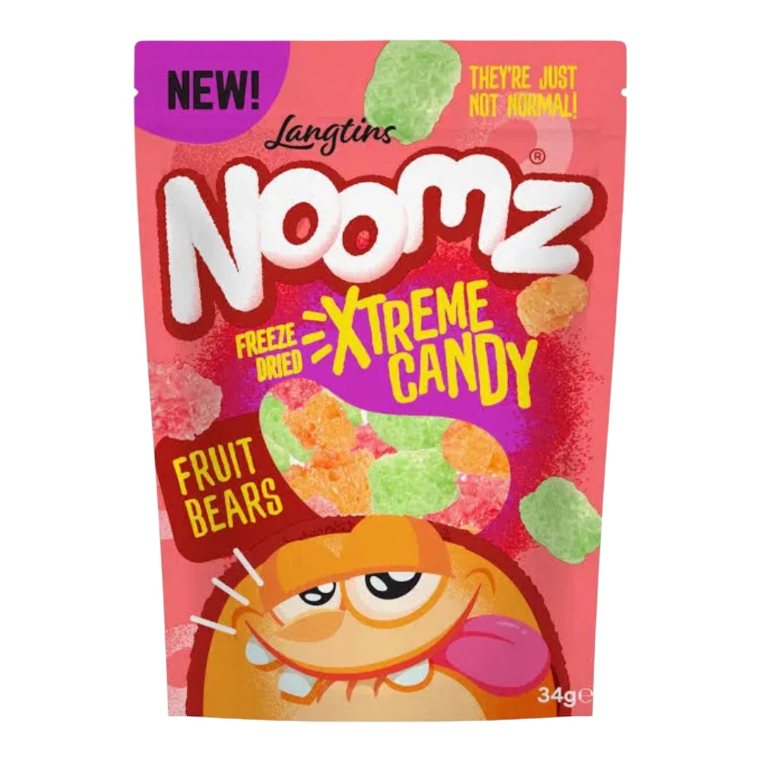 Langtins Noomz Freeze Dried Xtreme Candy Fruit Bears 34g