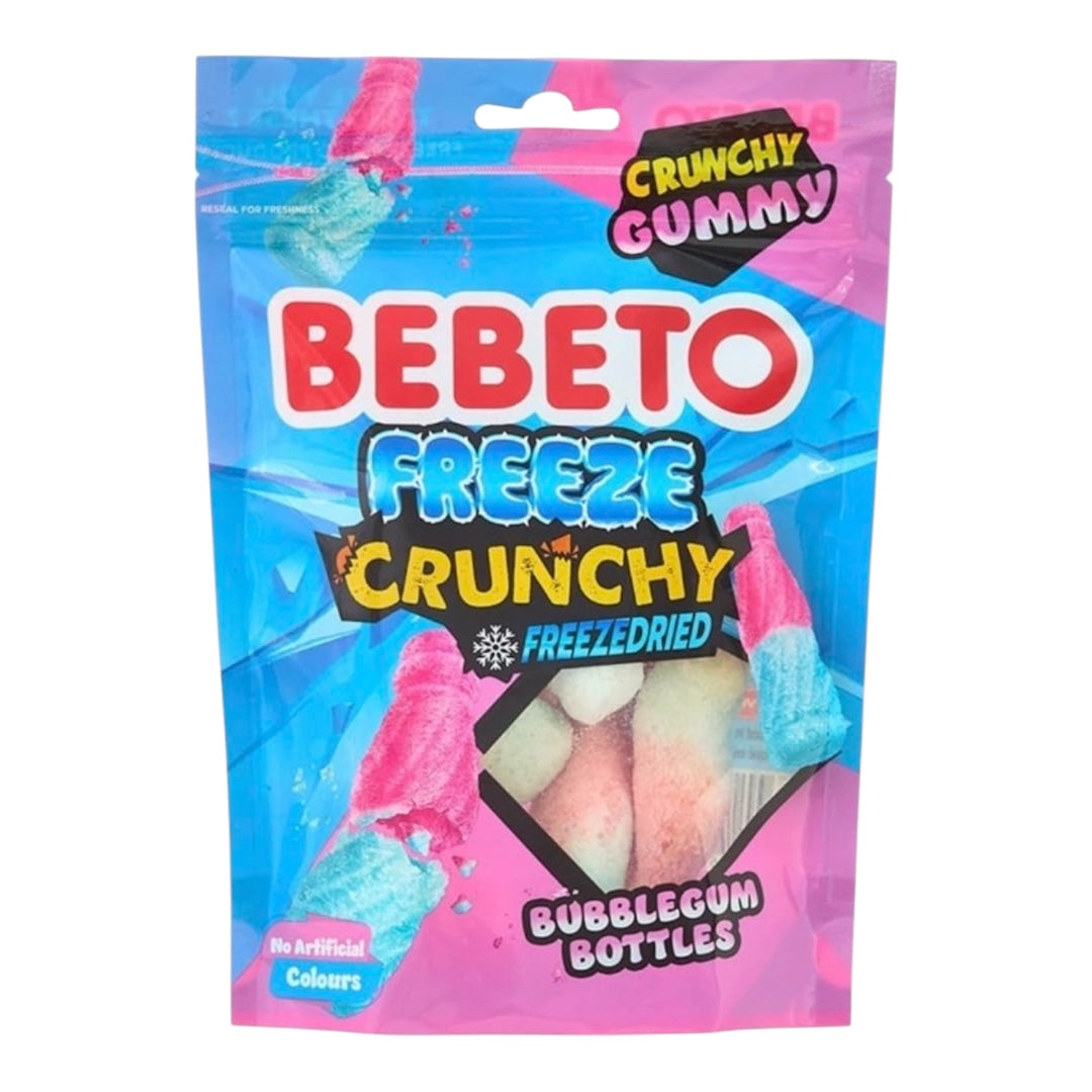 Bebeto Freeze Crunchy Freeze Dried Bubblegum Bottles 100g