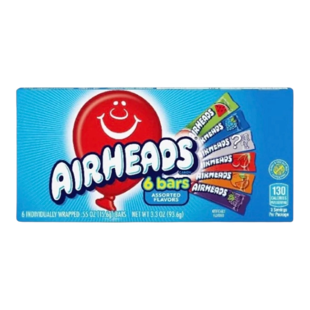 Airheads Candy 6 Bars Assorted Flavours