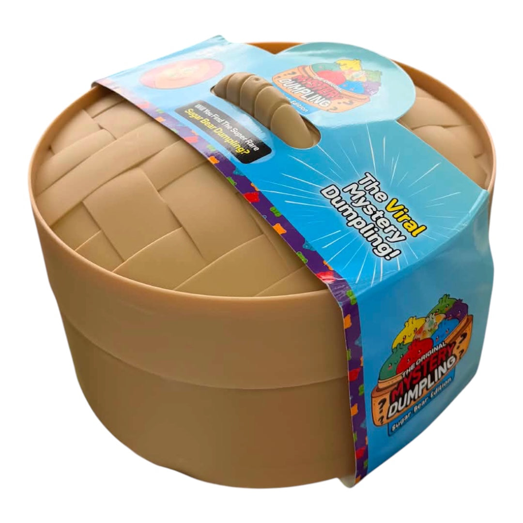 Giant Dumpling Squishy Toy – Jumbo 25cm in Steamer Basket