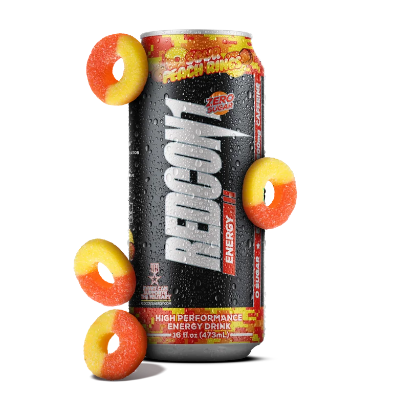REDCON1 Energy Drink – Sour Peach Rings 473ml  DENTED CAN