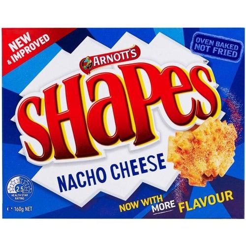 Arnotts Shapes Nacho Cheese 160g  BEST BEFORE 31st DECEMBER 2025