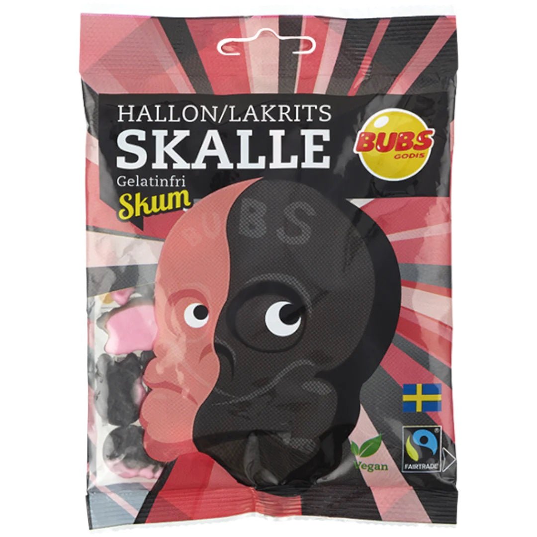Bubs Skulls Foam Raspberry Licorice (Sweden) 90g
