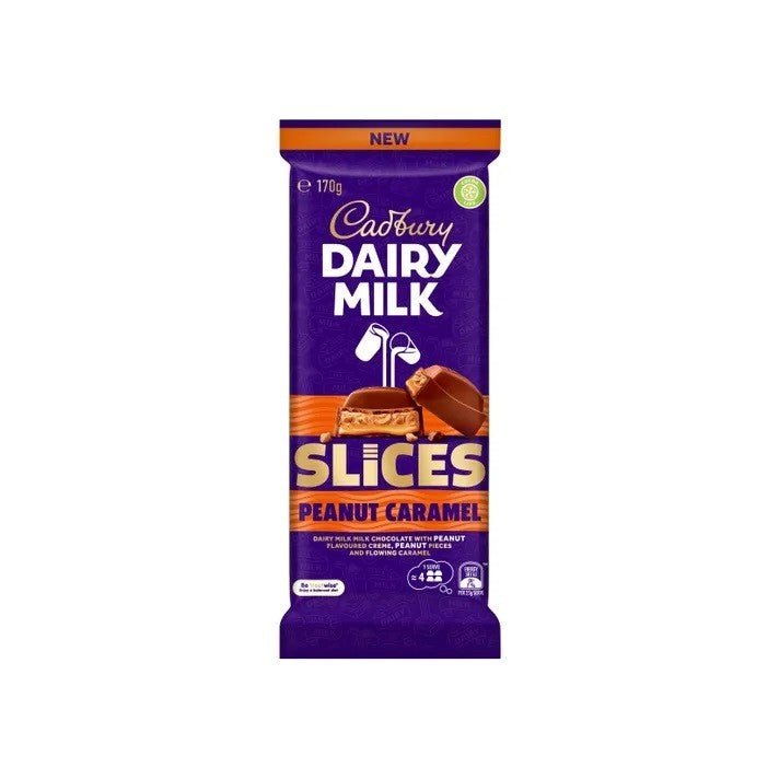 Cadbury Dairy Milk Slices Peanut Caramel (Australia) 170g  BEST BEFORE DECEMBER 2025