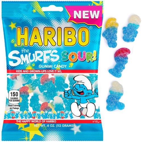 Haribo Sour Smurfs Bag USA 113g