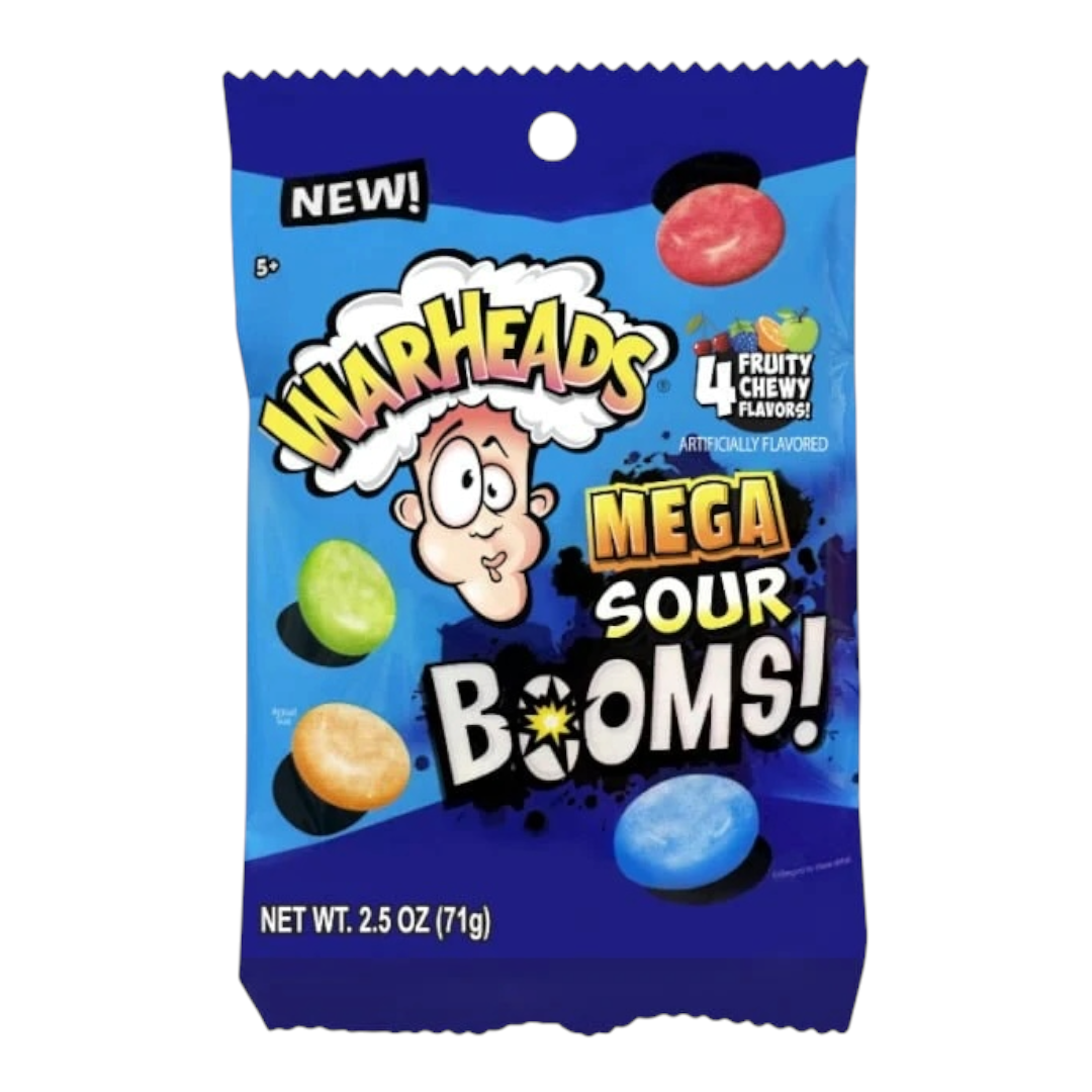 Warheads Mega Sour Booms 71g bag