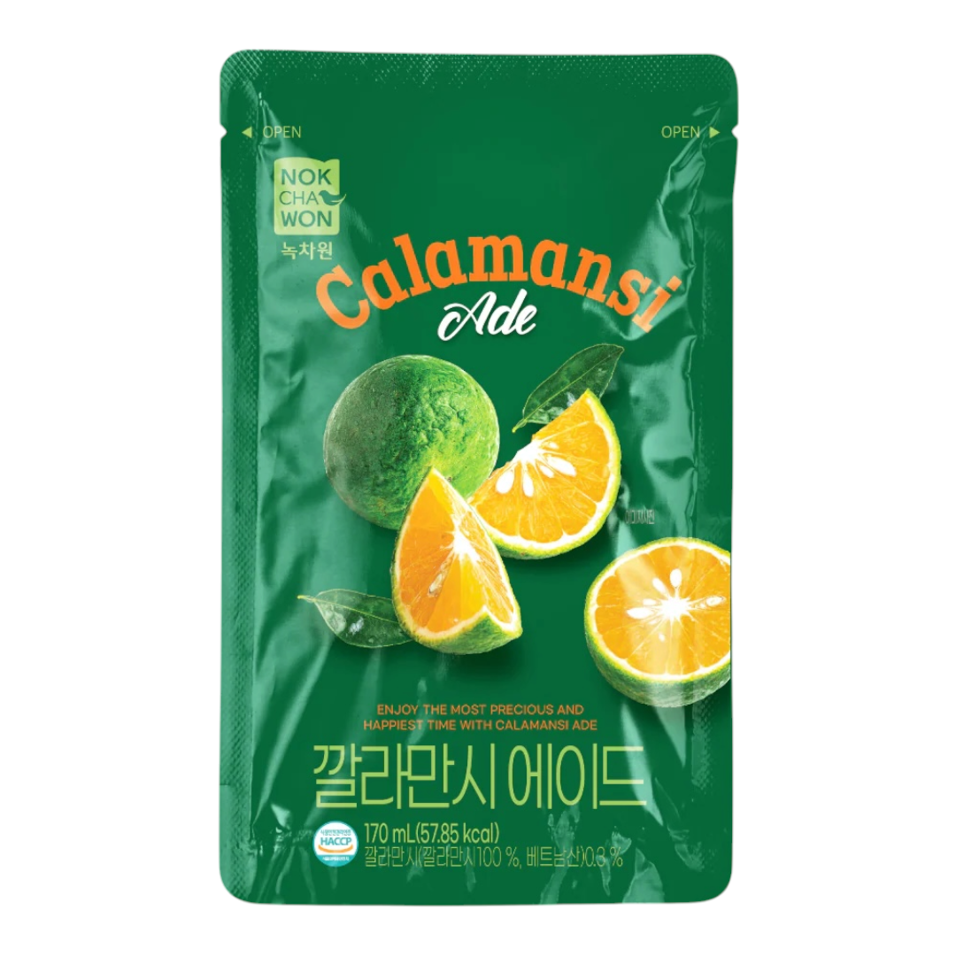 Nokchawon Calamansi Ade 170ml - HACCP certified Korean calamansi fruit ade pouch