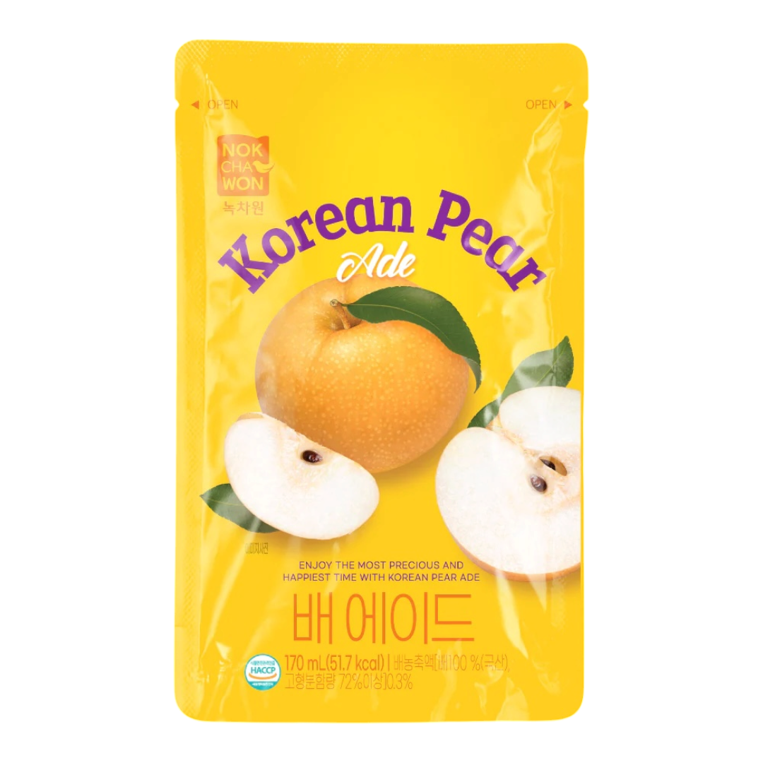 Nokchawon Korean Pear Ade 170ml - HACCP certified Korean pear fruit ade pouch