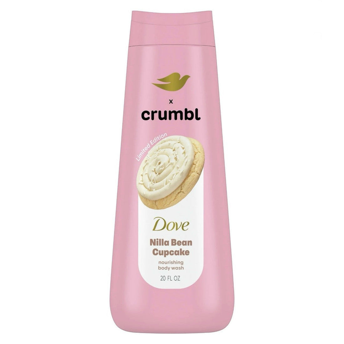 Dove Crumbl Moisturizing Liquid Body Wash Nilla Bean Cupcake, 20 oz (Pre-Order)