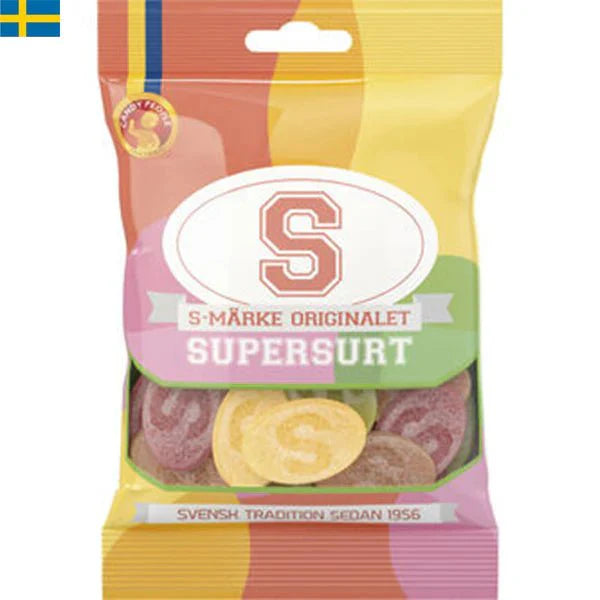 S-märke Super Sour (Sweden) 80 g
