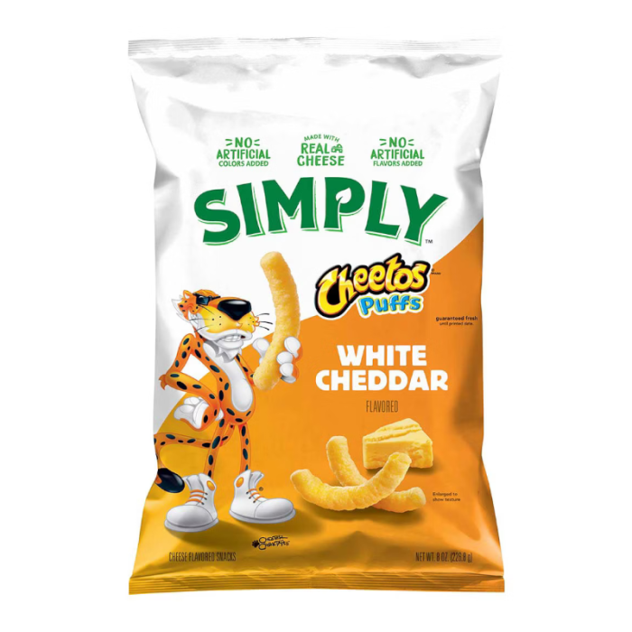 Cheetos Simply White  Cheddar 226.8g